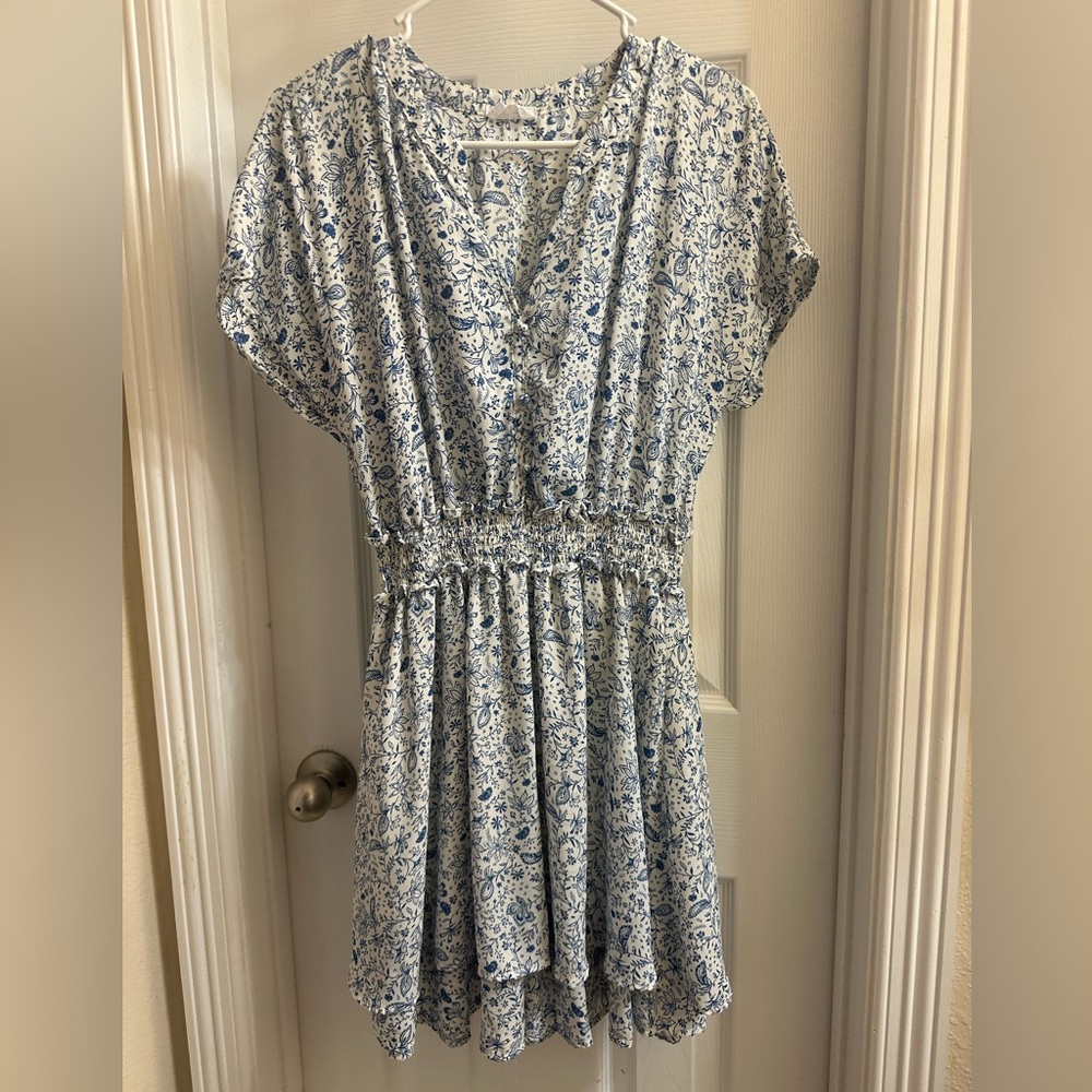Sienna Sky Blue and White Floral Top